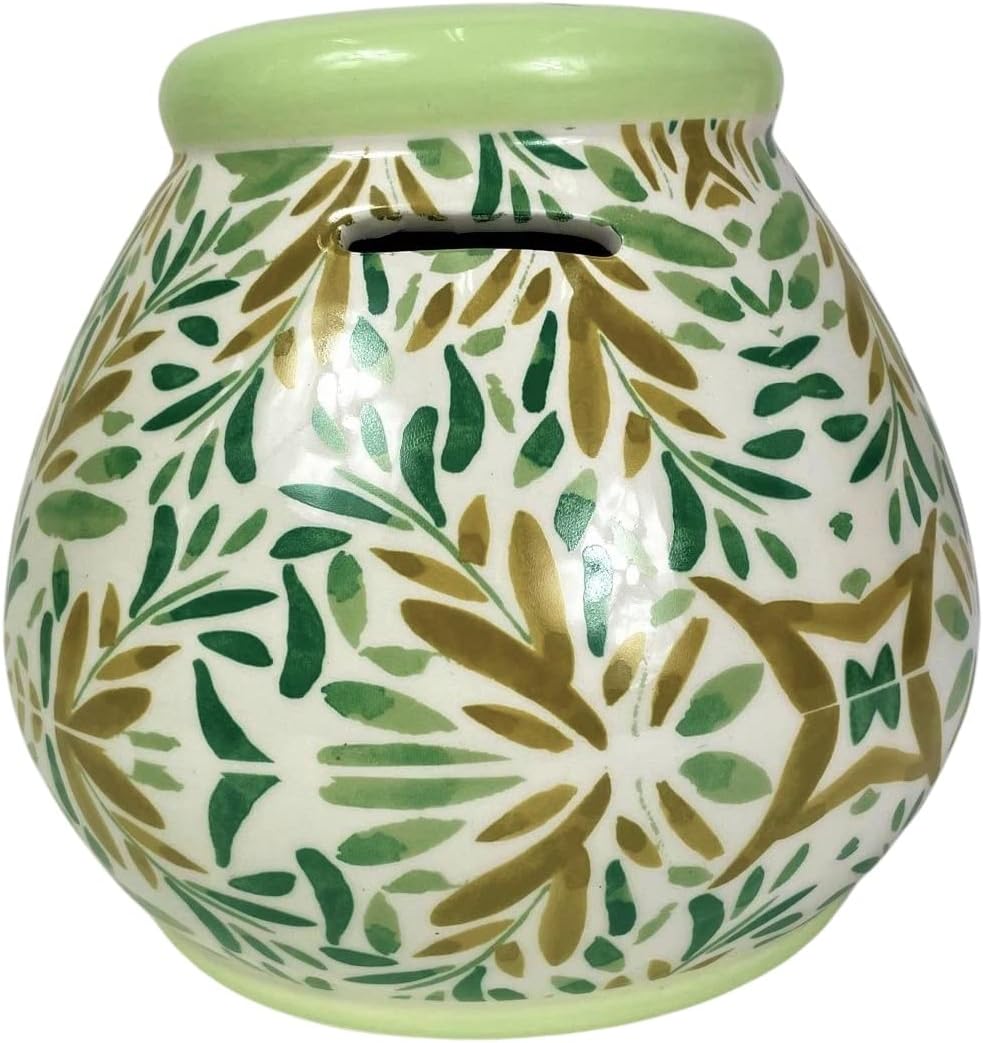 Treasure Trove Ceramic Money Pots (Green Leaves) Amazon.co.uk Home