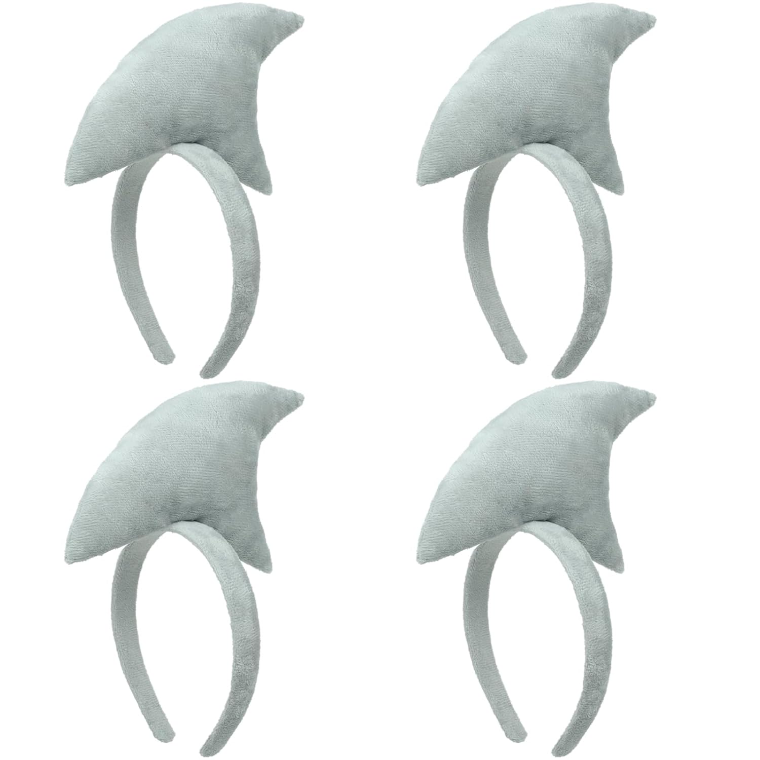 Beviliu Shark Headbands, Animal Headband Shark Fin Headband for Adults Halloween Cosplay, Shark Fin Costume Accessories for Shark Sea Ocean Party Birthday, 10Pack