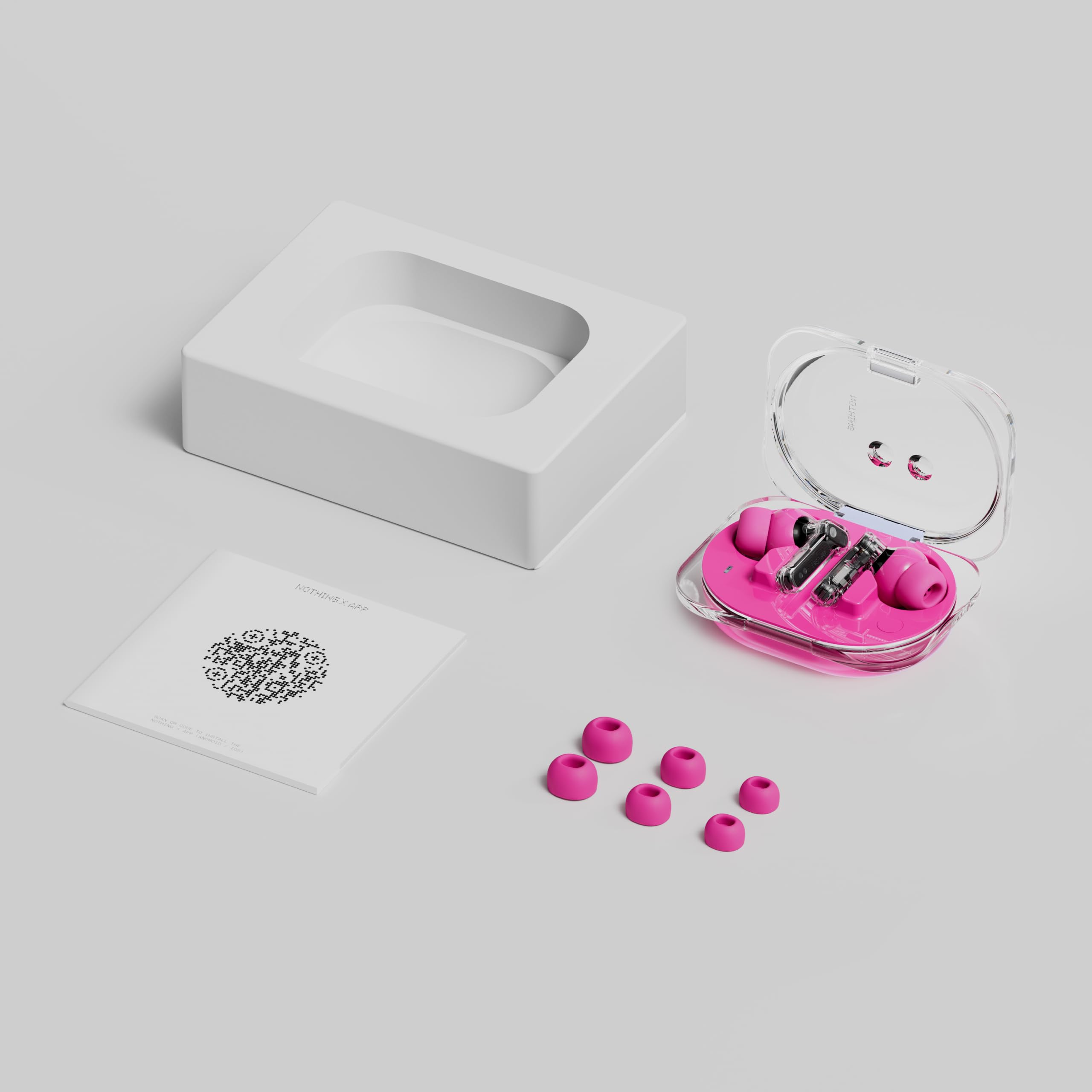 Nothing Ear (3a) Écouteurs Réduction Bruit, 45dB Hybrid ANC, Hi-Res Audio, 12mm Bass Boost, 6 Mics, Bluetooth Dual Connect pour Sport, Voyages, Travail