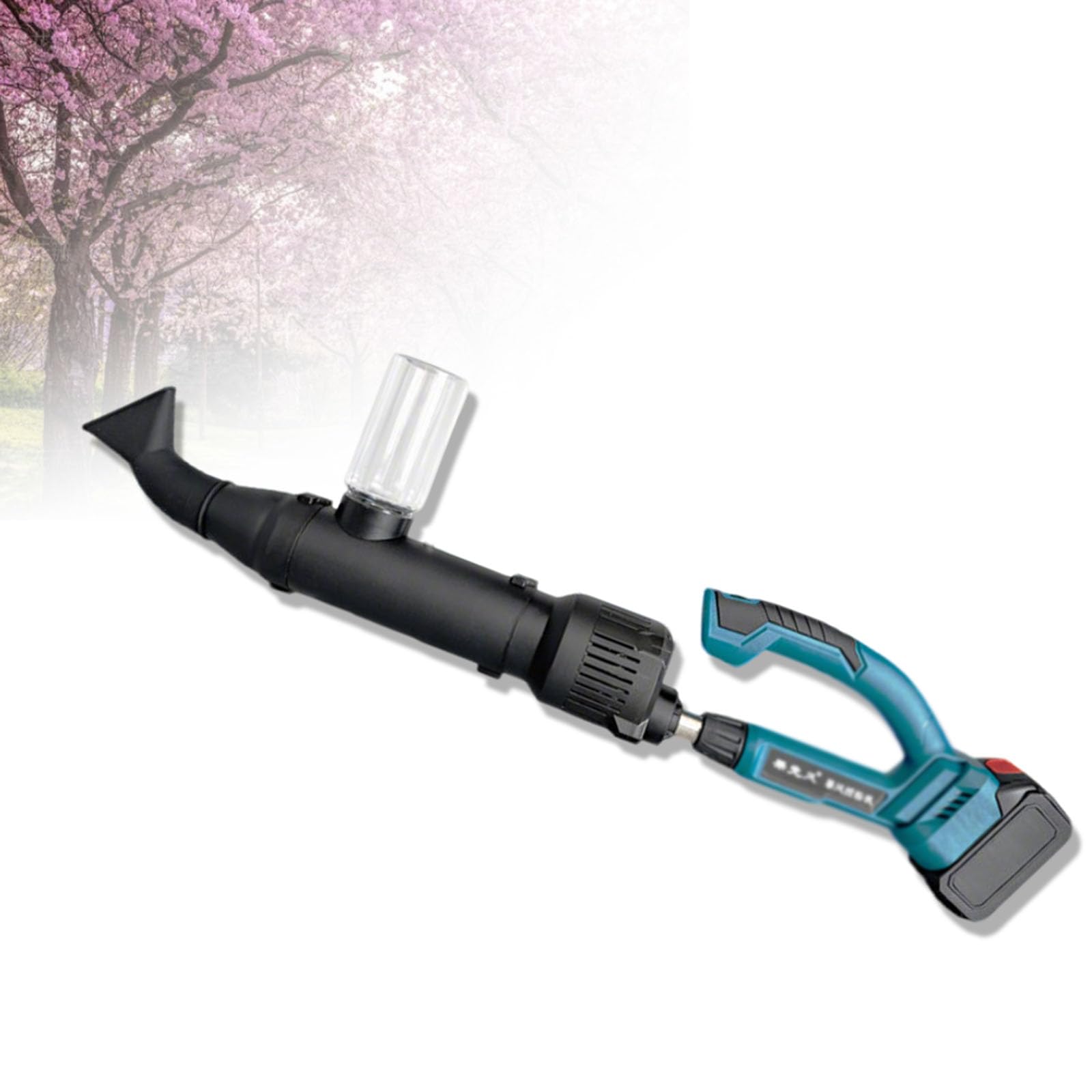 BOOZXCV Electric Vegetable Pollinator - Automatic Pollination Machine with Dual Spray and Pollen Mixing Container, Adjustable Speed for Efficient Pollination