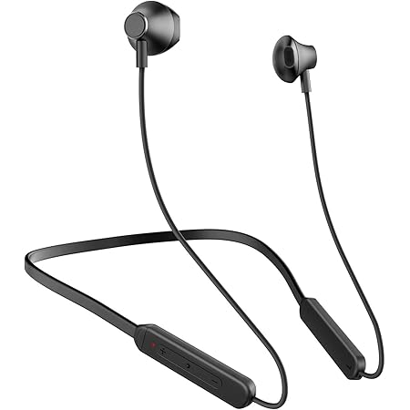 2019進化版 5.0 Bluetooth イヤホン 最大40ｍ接続 10時間連続再生 マグネット搭載 スポーツ用 ワイヤレス イヤホン IPX5防水 マイク付き ブルートゥース イヤホン ネックバンド型 iPhone/iPod/Android対応 ブラック PSE＆技適認証済