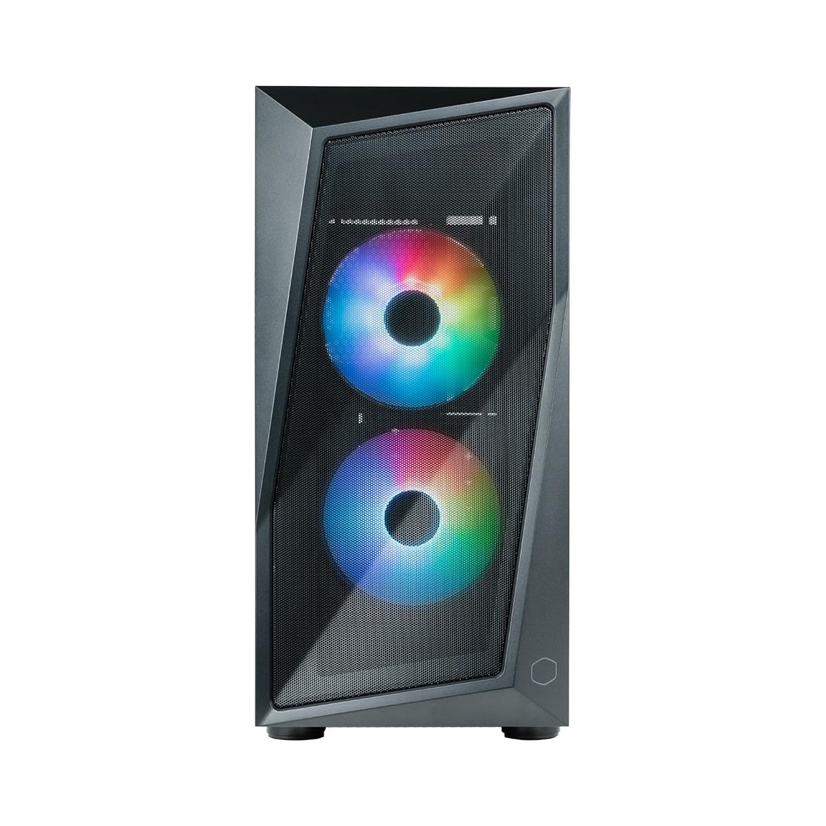 Cooler Master CMP 320 PC Case - Chassis Mini-Tower con 2 ventole ARGB da 120 mm, micro-ATX, pannello laterale in vetro temperato, raffreddamento versatile e supporto componenti, Nero