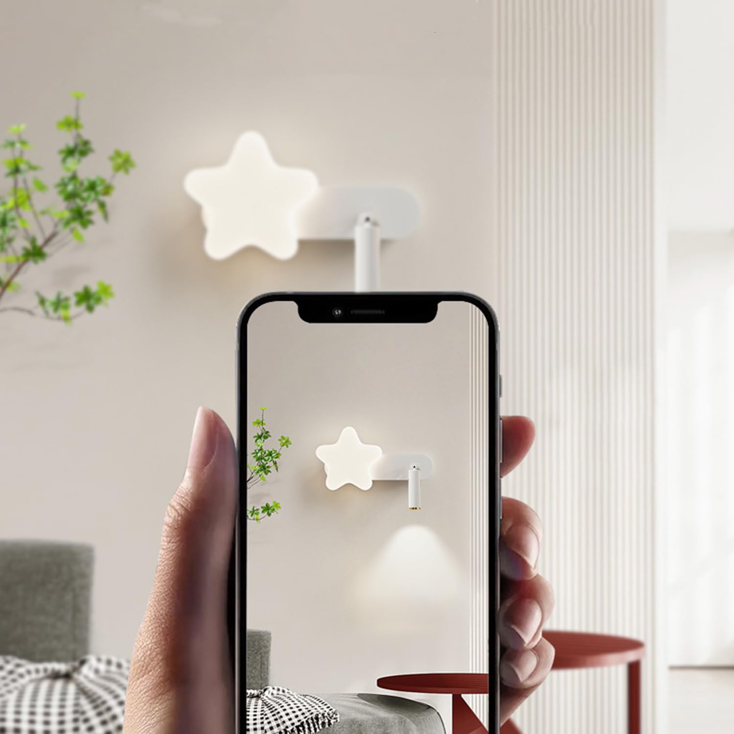 Lampa ścienna LED do wnętrz ze ściemnialną lampą ścienną z pilotem obrotowym 360° Lampka nocna do czytania dla dzieci, nowoczesne oświetlenie ścienne do sypialni, salonu, chłopców, dziewcząt