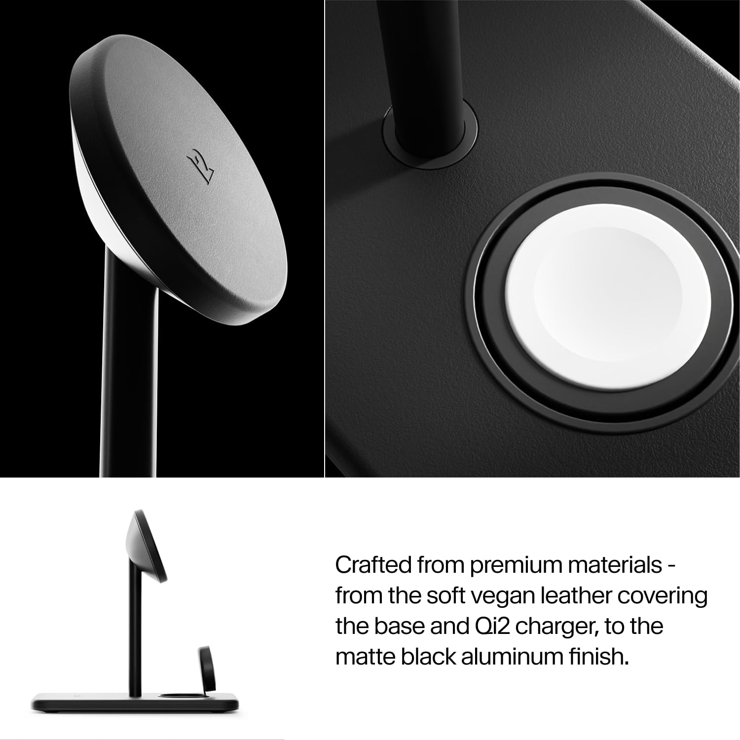 Twelve South HiRise 3 Deluxe Twelve South 3 w 1 MagSafe + Qi2 podstawka ładująca do iPhone'a, zegarka i słuchawek AirPods, czarny