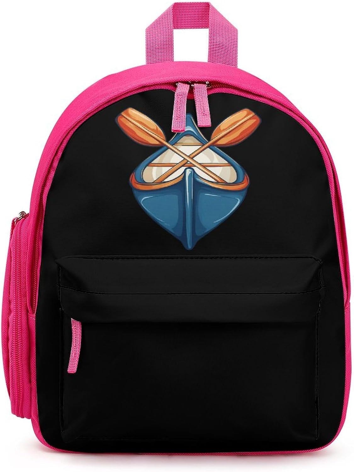 Paddling Canoe Rower Canoer Rowing Paddler Laptop Backpack 12.5 Inch Cute Daypacks for Travel Picnic Pink-style