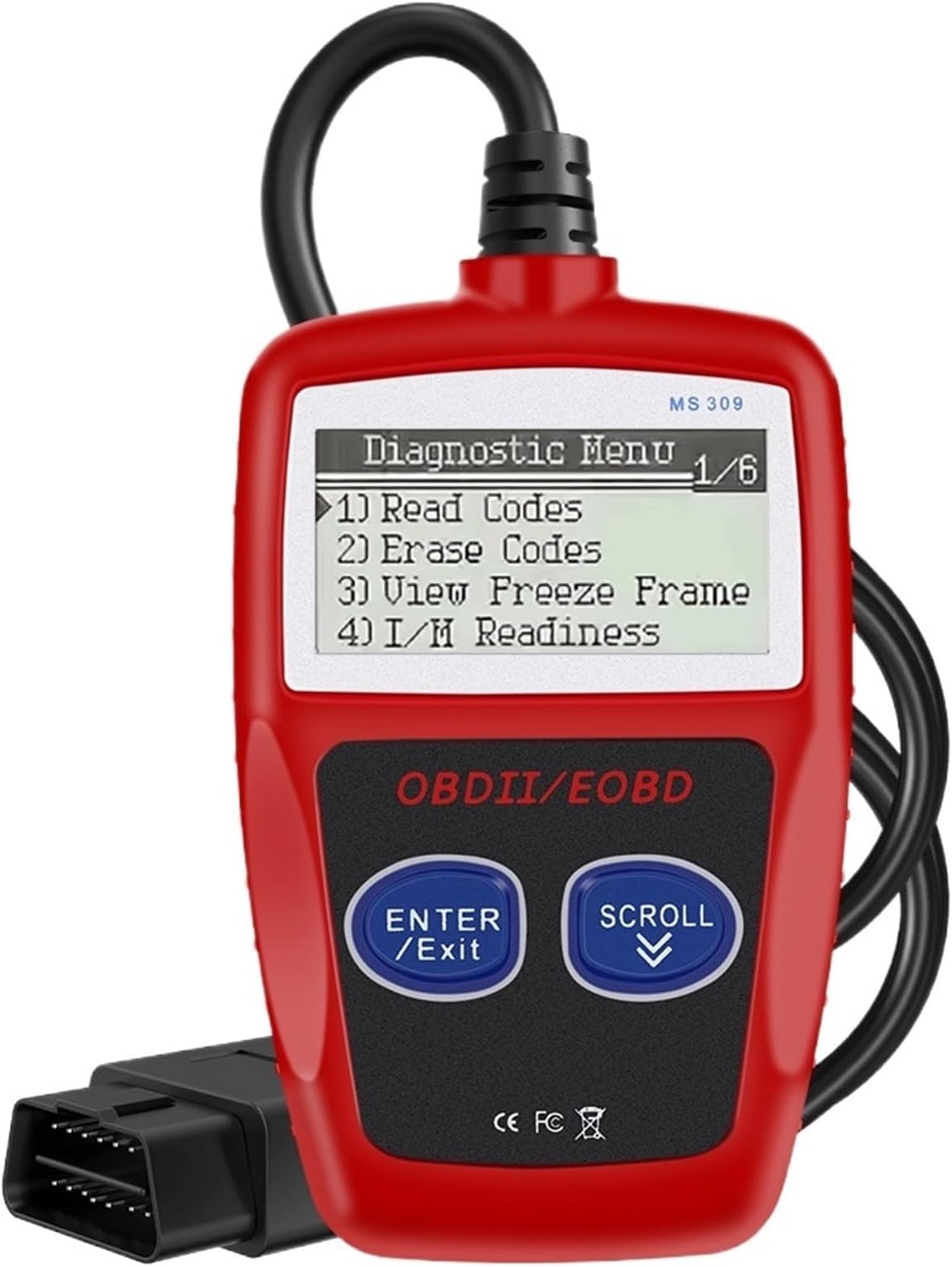 Code Reader YM519 MS309 OBD2 Code Reader Fault Code Scanner Multi-language Car Diagnostic Tools Engine System Battery Tester