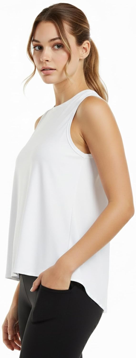 Workout Tops for Women Athletic Sports Shirts Sleeveless Tank Tops Split Back Racerback for Gym Yoga Running - Image 4