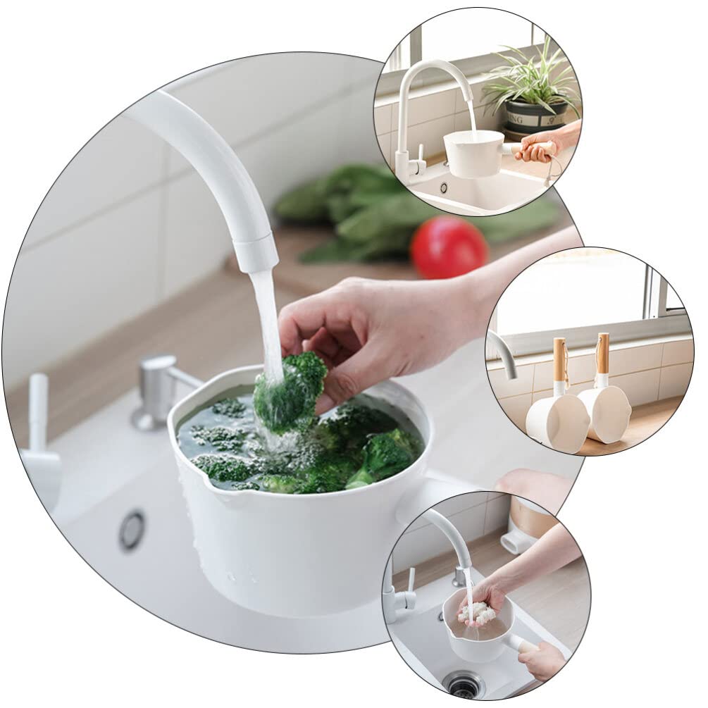 Cabilock Water Spoon Water Ladle Wooden Handle Japanese Plastic Water Ladle Bath Ladle Dipper Cup Home Accessories Water Ladle