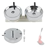 Happizza 3 inch/75mm Button Maker Mold - Interchangeable Die Mold for Slide Rail Button Maker Machine - Silver Metal & Resin - 1 Piece