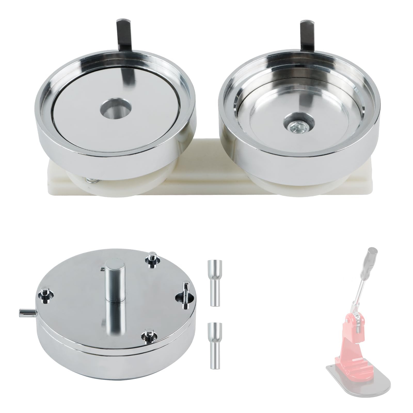 Happizza Molde para hacer botones de 75 mm – Molde intercambiable para hacer botones, adecuado para máquina de botones de riel deslizante, máquina de hacer pines, prensa de botones