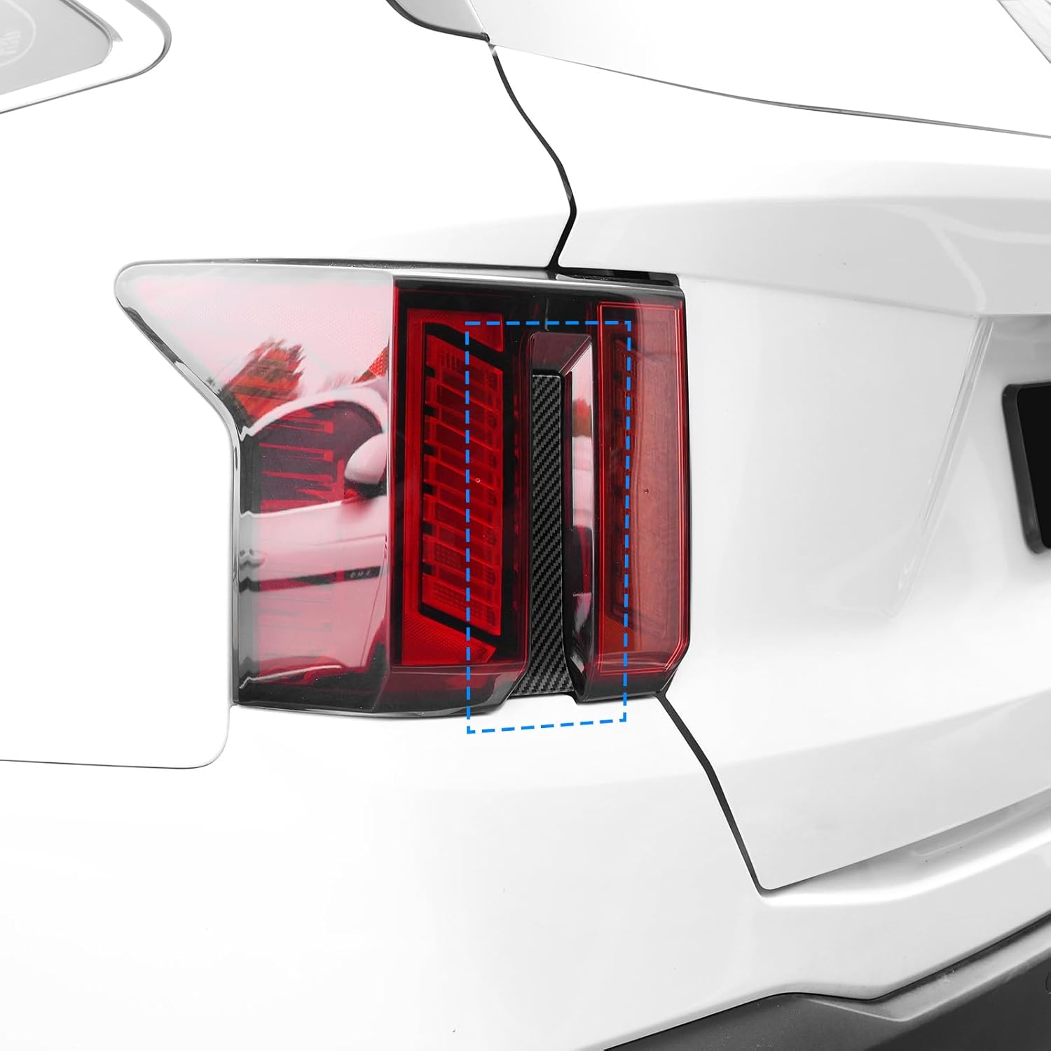 Tail Light Lamp Cover Guard Trim Car Tail Light Cover Trim Compatible with Kia Sorento 2024 2025 Accessoriess (Carbon Fiber Style)