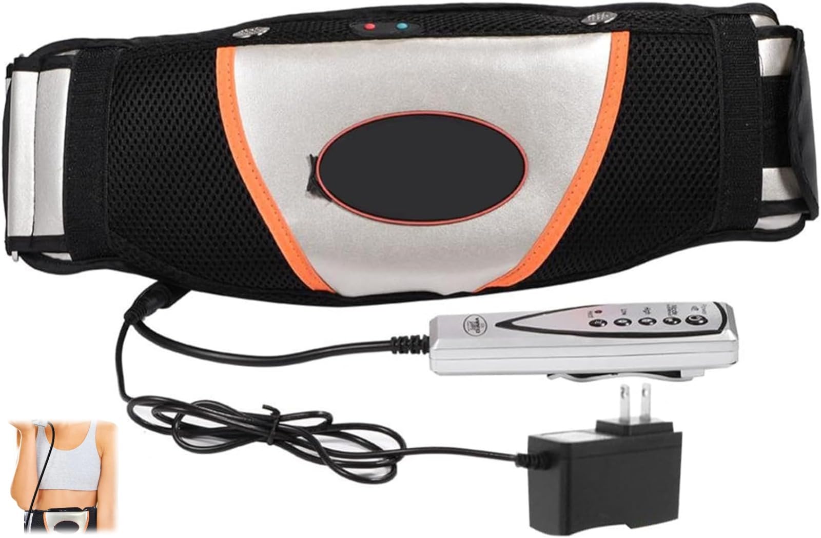 Générique Ceinture chauffante Amincissante pour Masseur Vibrant électrique, pour Perdre du Poids, brûler Les Graisses sur Le Ventre, soulager Les crampes Abdominales lombaires