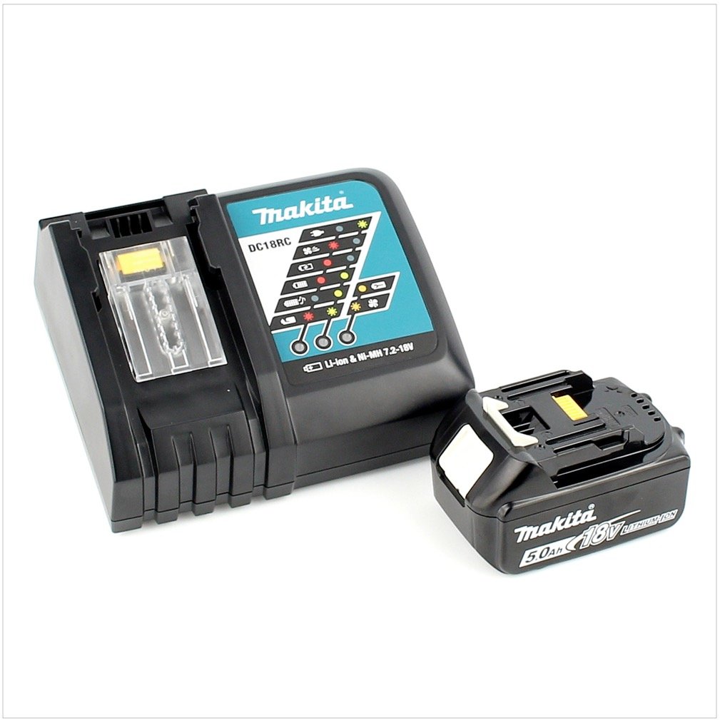 Makita DHP 482 RT1J akumulatorowa wiertarko-wkrętarka udarowa 18 V 62 Nm w Makpac + 1 x akumulator 5,0 Ah + ładowarka