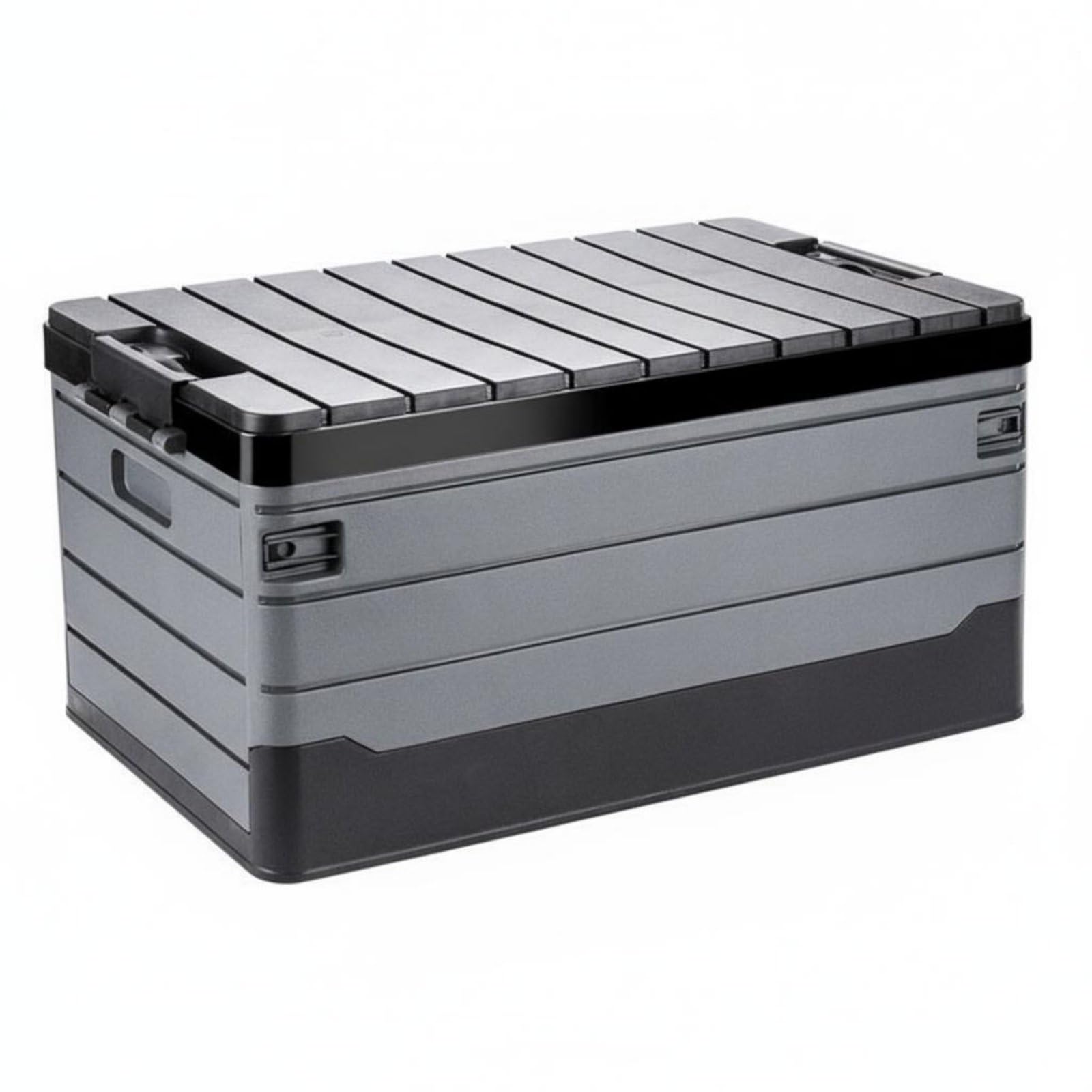 Foldable Storage Crate with Lid Space Saving Foldable Storage Box with Lid Foldable Car Organizer Large Capacity, L-image-9