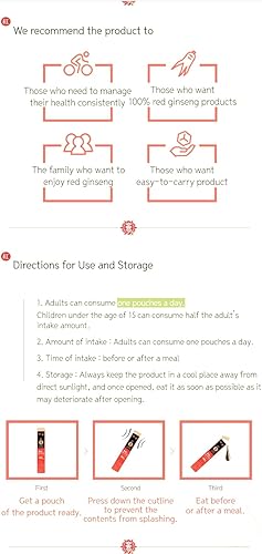 Miniatura 5 de Extracto de ginseng rojo de 6 años de Kim coreano Tiempo energético (0.3 fl oz x 30)