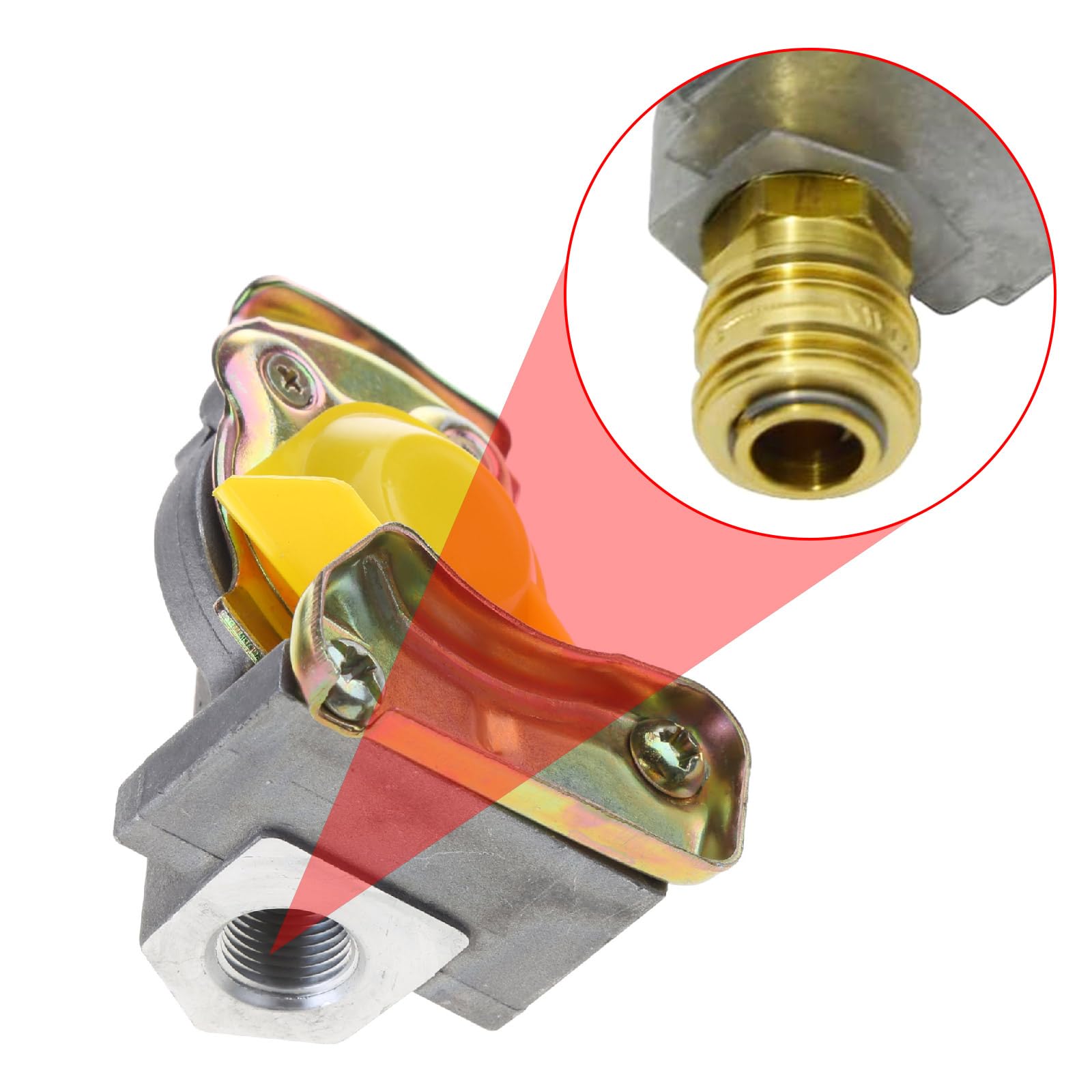Testa di frizione resistente in metallo Aloy con filettatura interna da 1/2 pollice NW7.2 Accoppiamento ad aria compressa per trattore camion