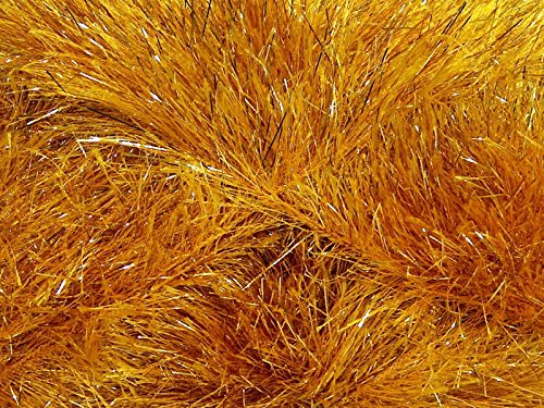 Large 100 Gram Skein Gold Eyelash Dazzle Metallic Eyelash Yarn #TOP1