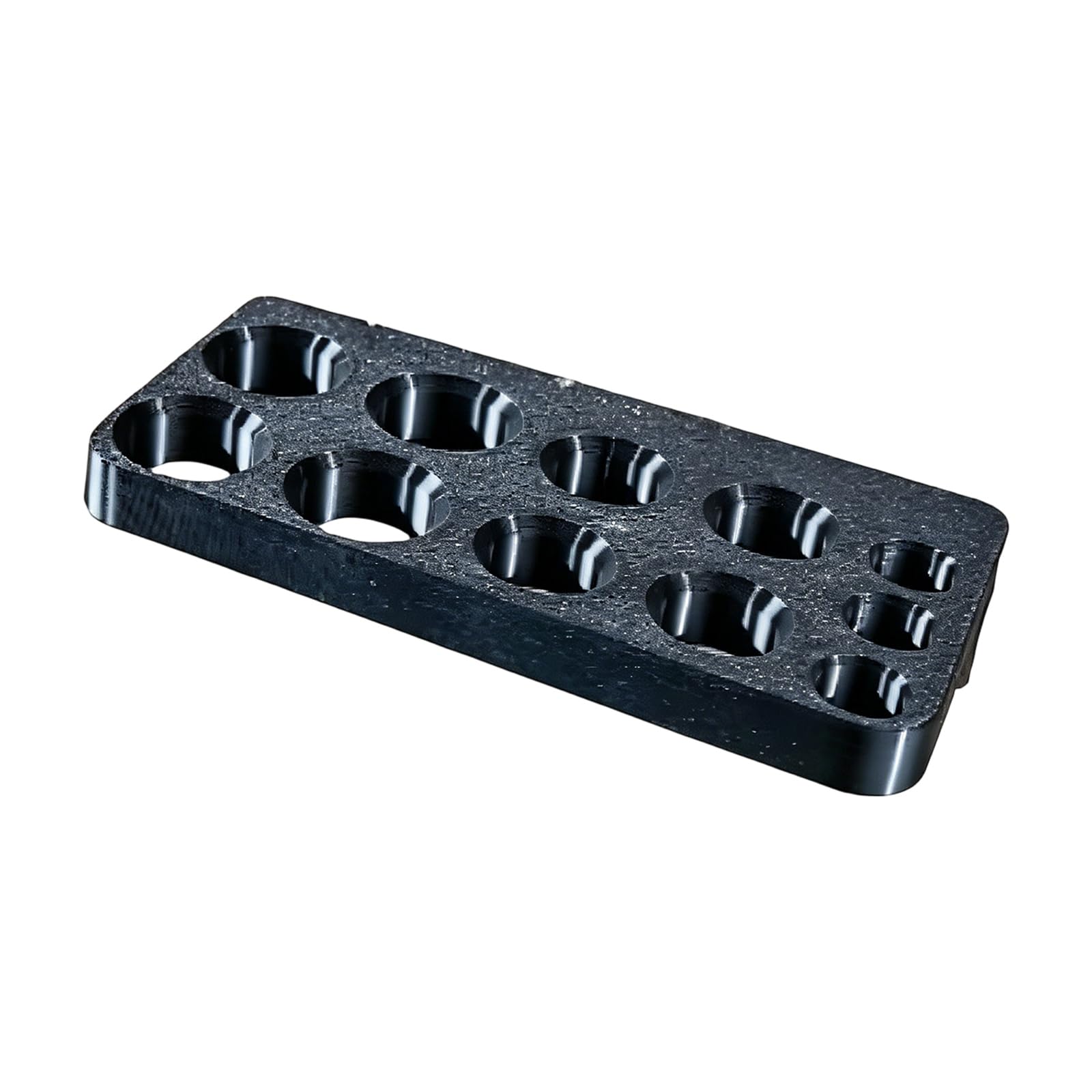 Kaeltsyn Black Socket Extension Storage Rack, Single Multi-Hole Holder For Ratchet Extensions, Garage Tools, And Workstation Area Use Socket Extension Organizer Ratchet Holder Garage Tool Storage Workstation Tool