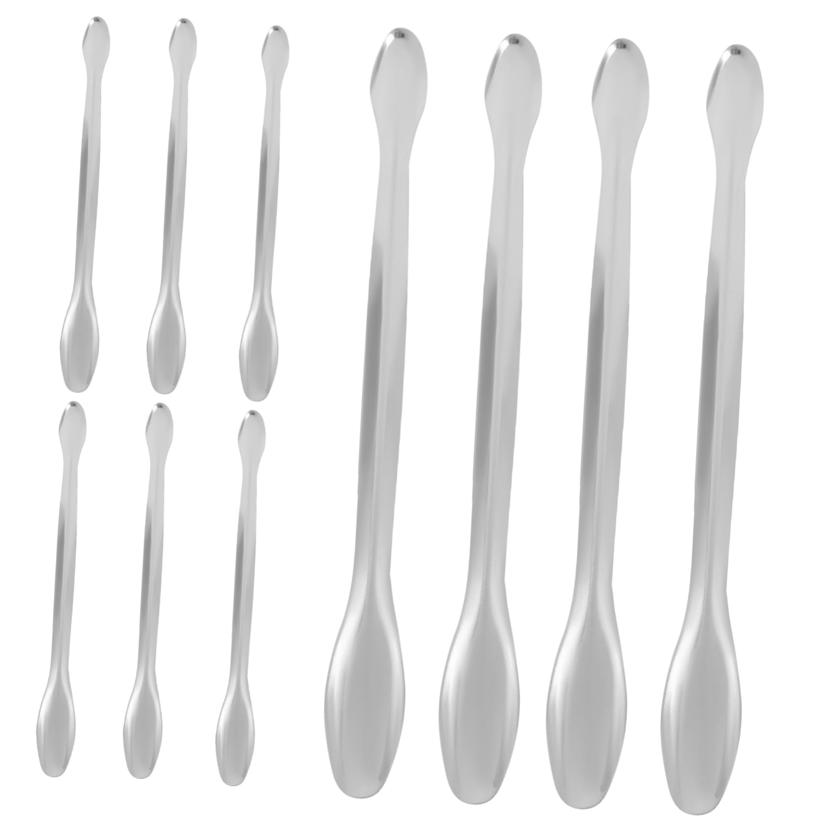 FUNOMOCYA Scoop Tablespoon Measuring Spoon Set 10pcs Stainless Steel Mini Scoops Sampling Spoons for