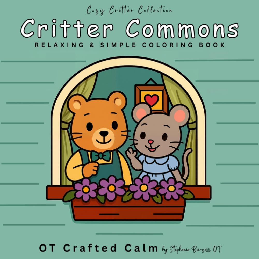 Critter Commons: Relaxing Large-Print Coloring Pages for Calm and Comfort (Cozy Critter Collection)
