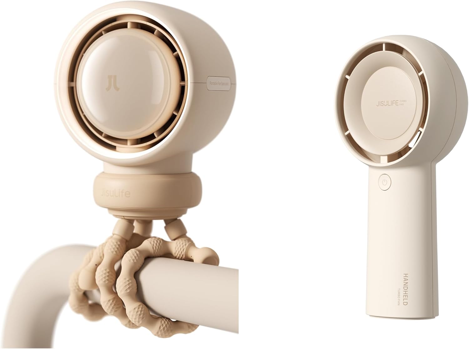 JISULIFE Baby Stroller Fan Portable Handheld Portable Turbo Fan