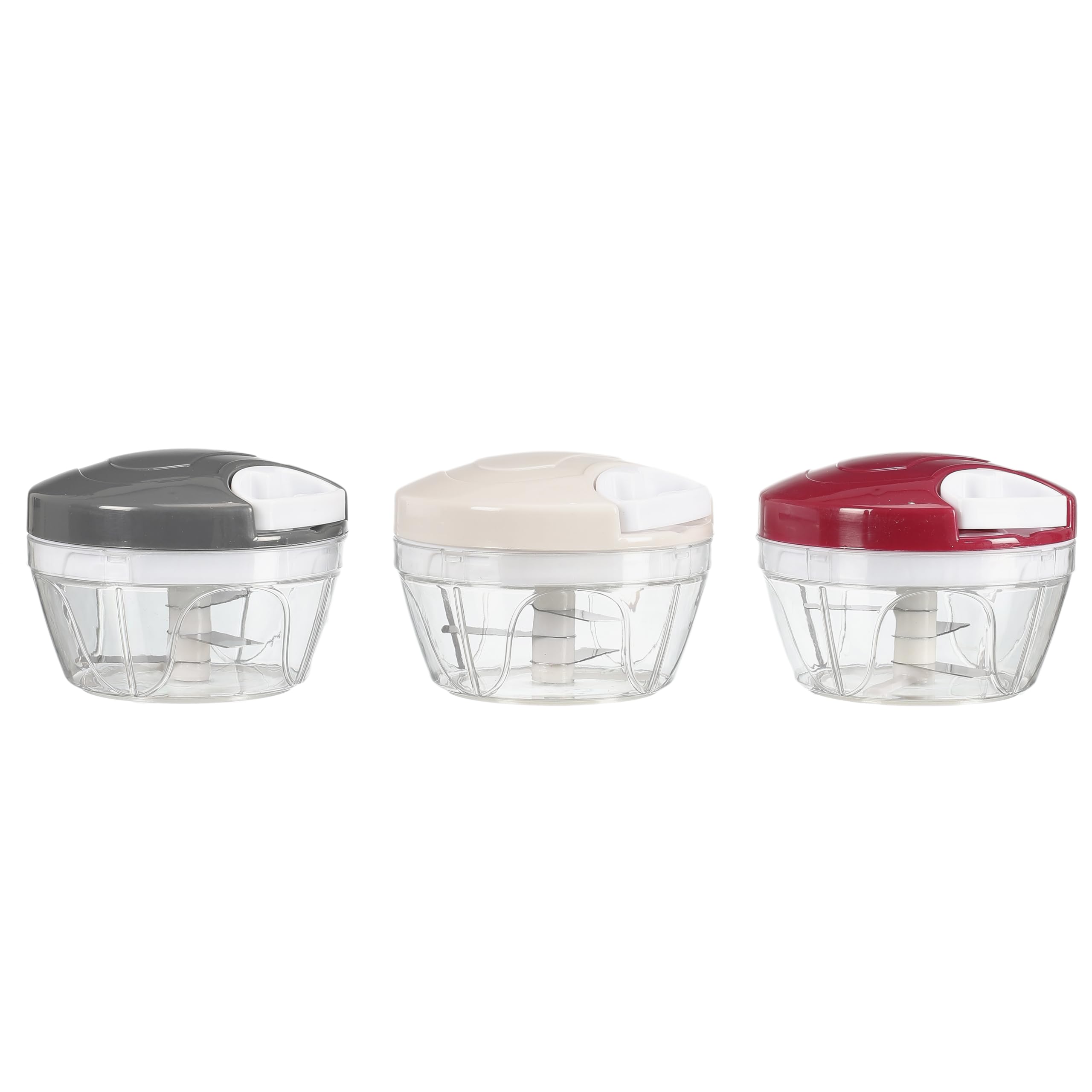 Hachoir Manuel Easy Make KD3147 - 3 Lames Inox - Système à Fil - Réservoir Pratique - Coloris Aléatoire (Gris/Verte/Rouge/Blanc)