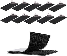 3M Dual Lock SJ3550 5 cm x 10 cm 10 Pieces Resealable Closure High Performance Locking Tape Mushroom Shaped Sticky Hook Locking Mounting Tape for EZ Pass Holder Indoor Black