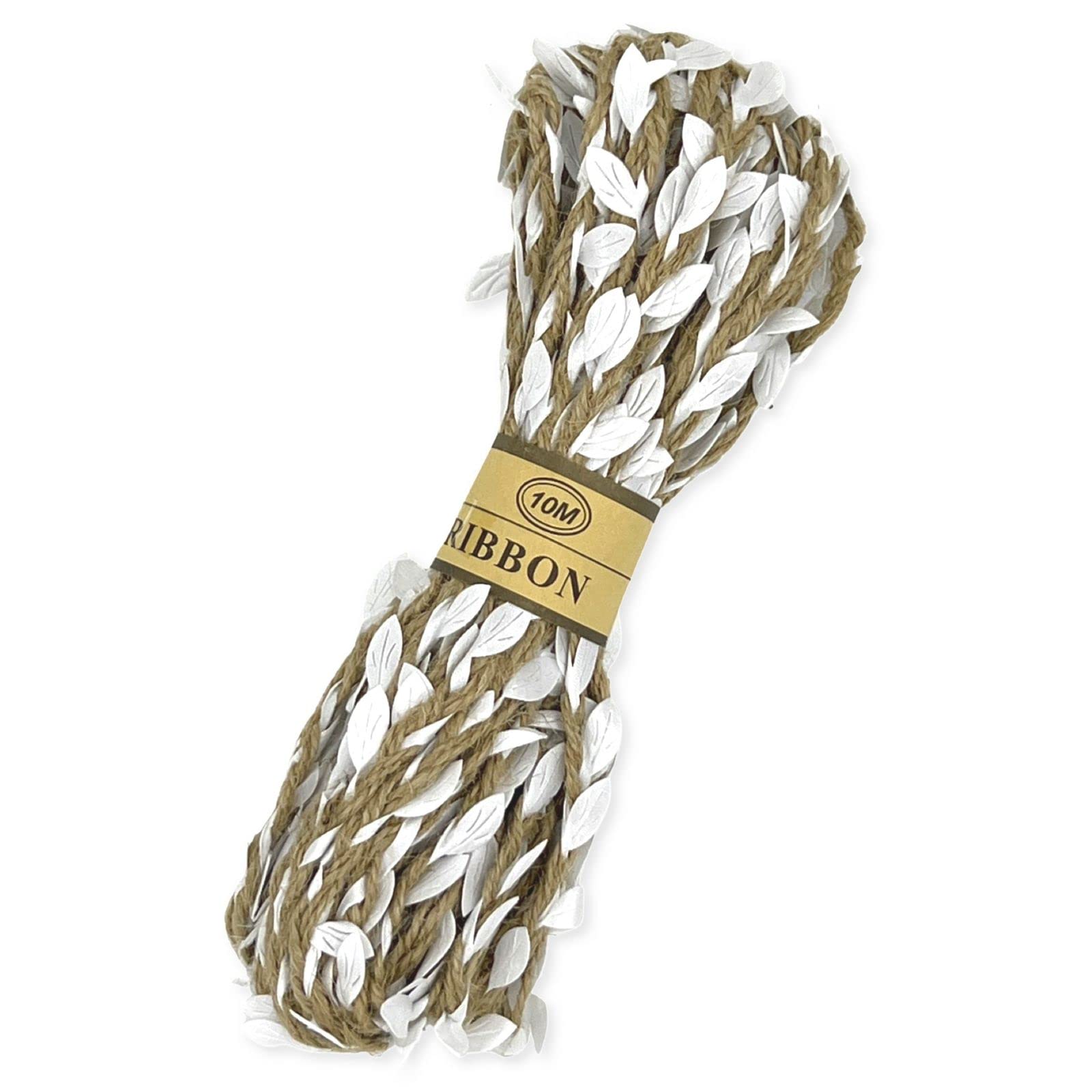 Samvardhan 10m Leaf Rope Natural Hessian Jute Twine Rope Burlap Ribbon DIY Craft Vintage for Home Wedding Party Decor (Green) — Amazon image 4