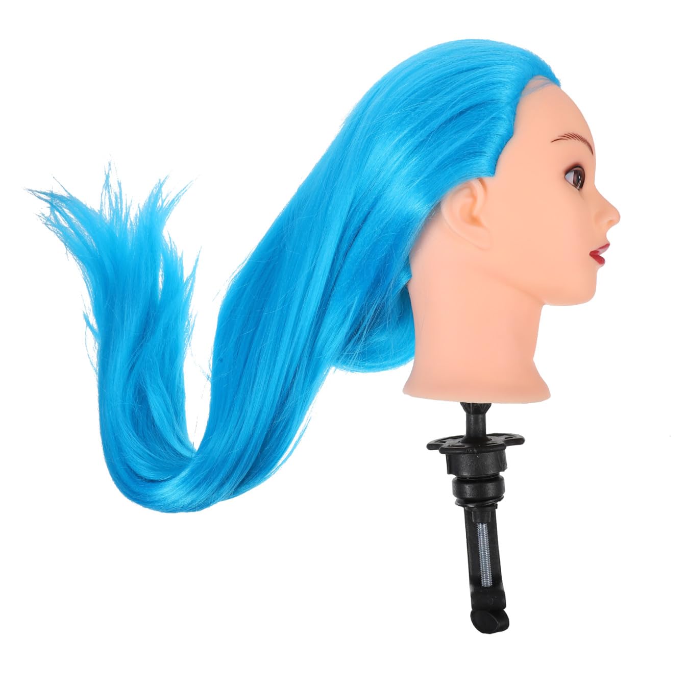FRCOLOR Trainingskopf Für Friseure Perückenpuppe Mit Kunsthaar Friseurpuppe Zum Üben Von Haarstyling Und Flechten