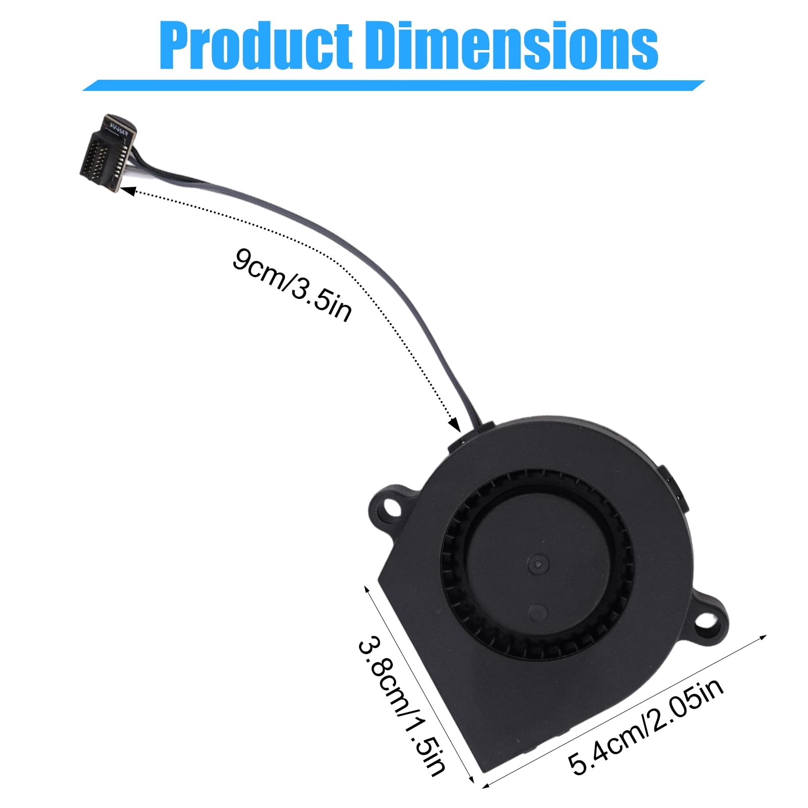 Wentylator Chłodzący Hotend do Drukarki 3D DC24V 5015 do Bambu Lab P1P/P1S, 50x50x15mm Podwójne Łożysko Kulkowe 4,08W 0,22A 7800 ± 10% Obr/Min z Linią Kablową