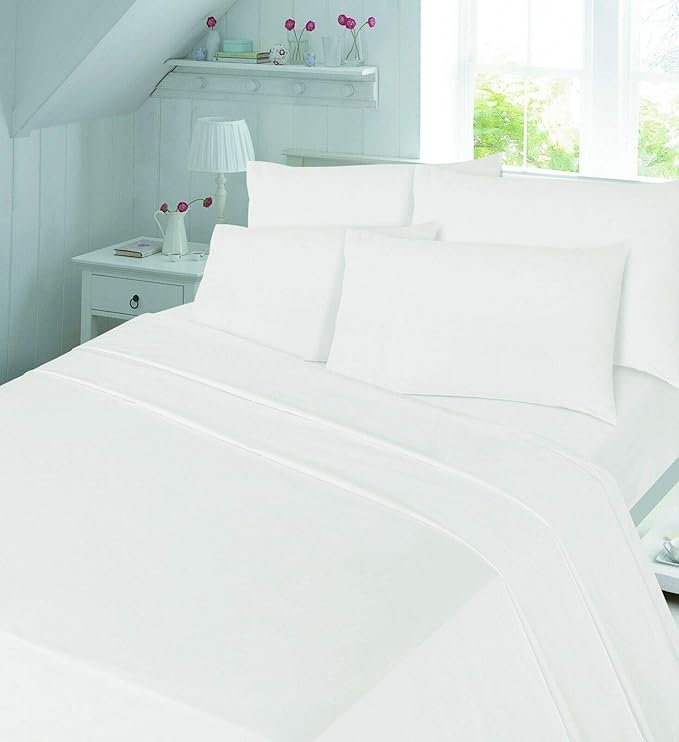 clicktostyle 100 BRUSHED COTTON 4FT SMALL DOUBLE FLANNELETTE EXTRA