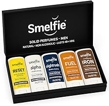 Men’s Solid Perfume Gift Pack – Set of 5 Perfumes | Long-Lasting, Non-Alcoholic, Travel & Pocket-Friendly Solid Fragrance Sticks for Men | Easy-to-Apply