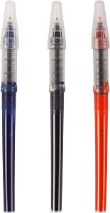 Fluency Pen Refills – Medium Tip – Smooth Quick-Dry Waterproof Ink – for NOTEFUL Fluency Stick Pens - Black, Blue & Red (Pack of 3)