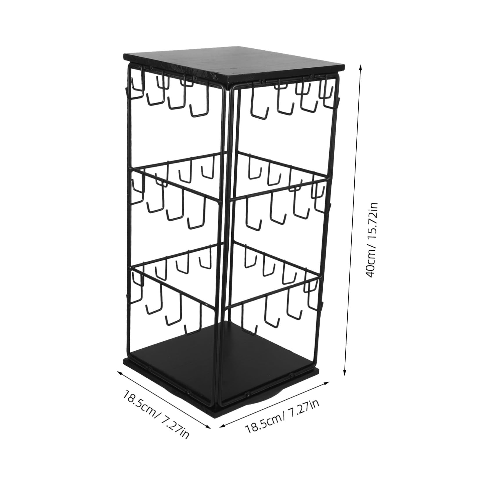 IMIKEYA Espositore Girevole Per Gioielli - Espositore Per Orecchini in Legno Soluzione Multifunzionale E Salvaspazio Per Accessori Da Donna