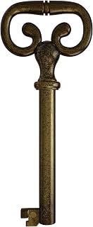 KY-7 Hollow Barrel Replacement Skeleton Key for Antique Cabinet, Drawers, Dressers, Old Furniture Locks (Antique Brass)
