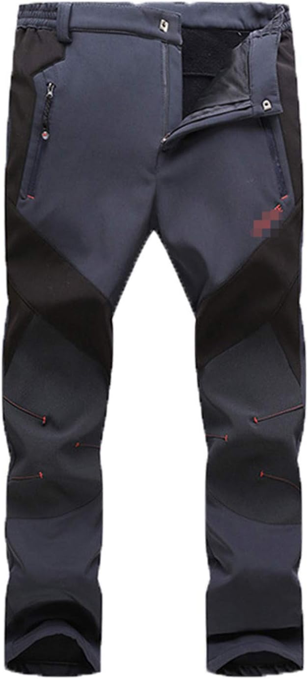 Winter Ski Suit Men Windproof Waterproof Snowboard Jacket and Pants Outdoor Super Warm Thermal Fleece Snow Clothes Pants Gray XXL