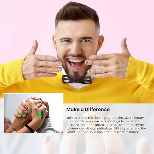 Miniatura 8 de karma organic Esmalte de uñas natural, arte de uñas no tóxico, vegano y libre de crueldad animal para hombres (Muéstrame el dinero)