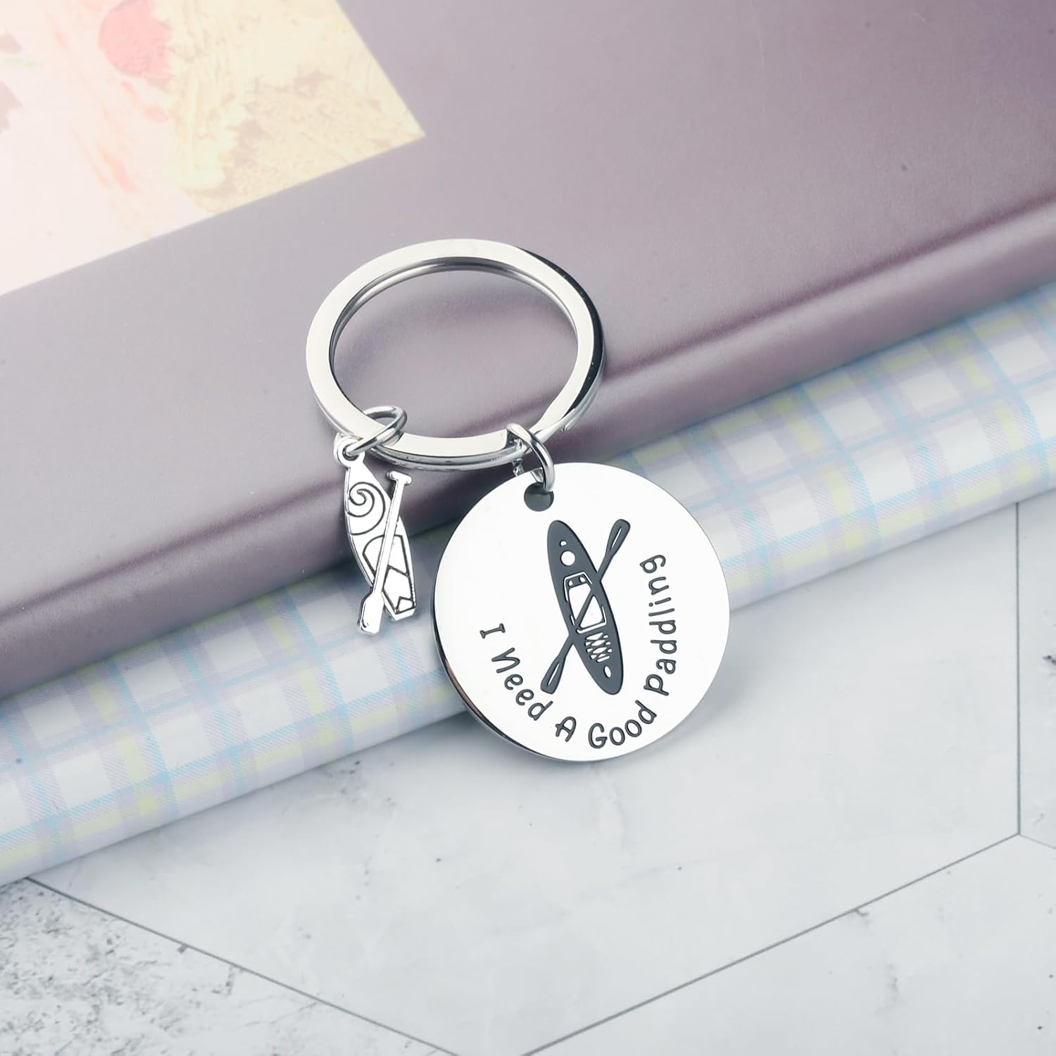 BLEOUK Kayaking Keychain kayak Jewelry Paddling Sport Present Kayak Coach Gift Kayaker Gift I Need A Good Paddling Boating
