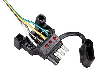 Hopkins 48192 Endurance Quick Fix Trailer Side 4-Flat Connector, Black