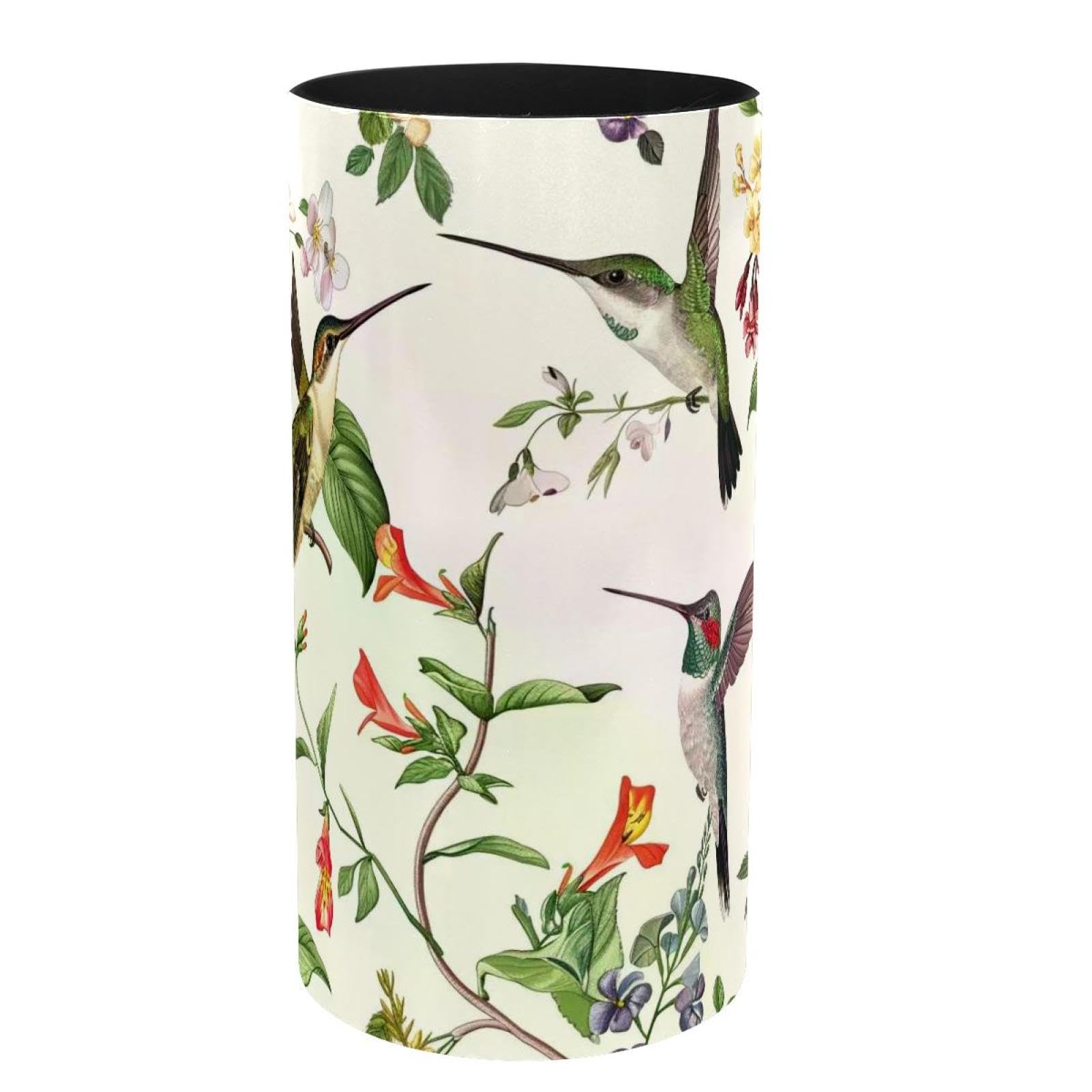 Boîte à musique en métal colibri | Porte-crayon et organiseur de bureau rétro