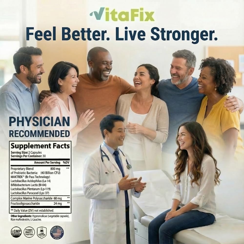 Probiotic & Prebiotic SlimBiotic Synbiotic – 40 Billion CFU with MAKTREK® Bi-Pass Tech, Helps Gut Health & Digestion, Regularity, Bloat, Immune & Weight Loss For Women and Men, (60 Ct) Gluten Free