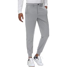 Men's Stretch Golf Joggers Pants with Belt Loops - 29" 34" Slim Fit Tapered Casual Business Travel Dress Work Sweatpants