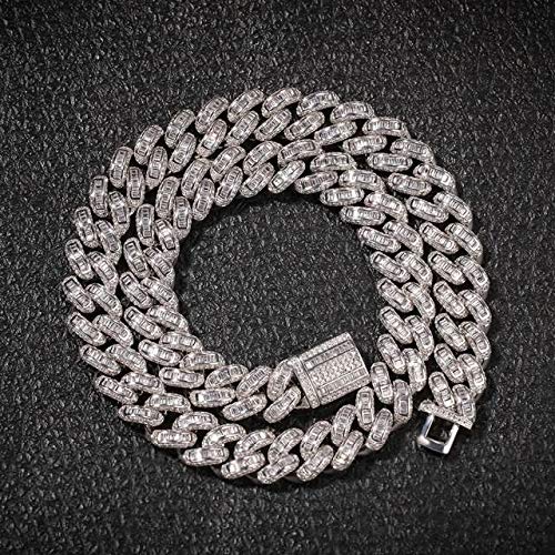 Chaîne cubaine 13mm en zircon pour un style hip hop audacieux au quotidien