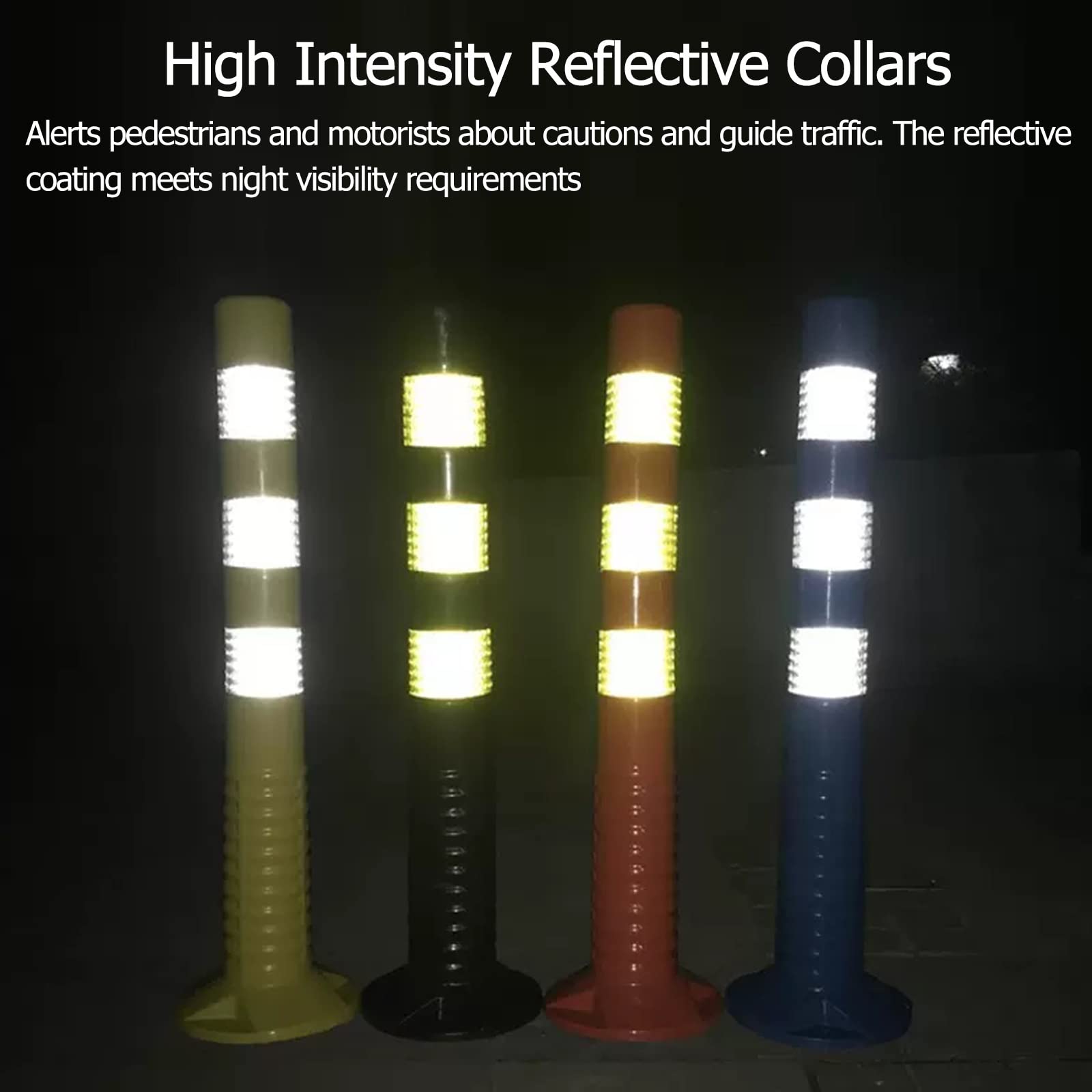 Conos/ Poste señalizacion trafico, Alto Conos De Carretera Reflectantes Negro Naranja Azul Verde Amarillo, 1 2 4 Paquete Conos De Aparcamiento Flexibles Para La Formación De Conductores ( Color : #6 ,