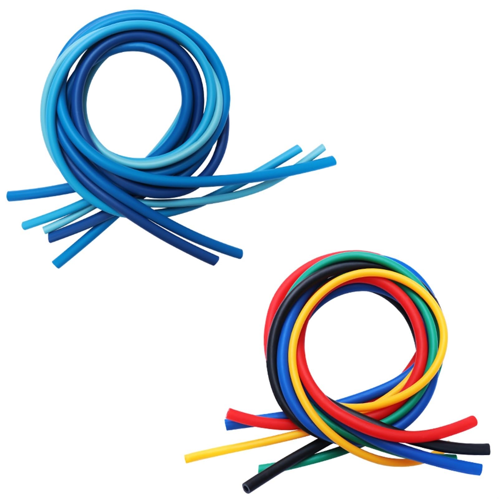 flexiable rubber Bands Elastic Exercise Expander Stretch Tube Fitness Rubber Band Pull Rope Gym Training Sling Rubber Equipment drain elastic (Color : 5)