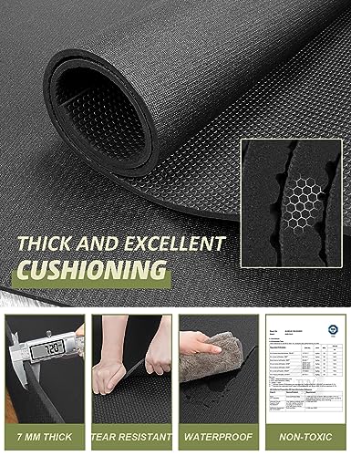 image for innhom Large Exercise Mat 7'x5'x7mm Workout Mat Gym Flooring for Home 