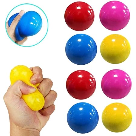 Sticky Globbles Ball Stress Reliefer Toy Fluorescent Sticky Target Wall Balls Game Jouet De Decompression Pour Enfants Adultes Halloween Cadeaux De Noel 8 Pcs Amazon Fr Cuisine Maison