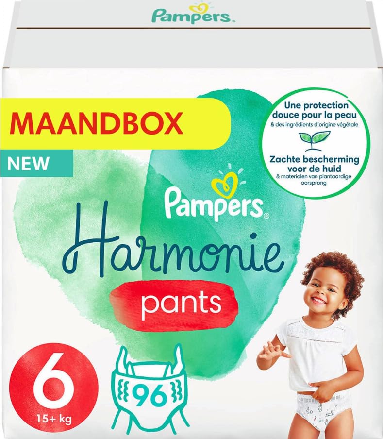Pampers Harmonie Pants, 96 pièces, taille 6 (15+ kg), culottes pour bébé et tout-petit