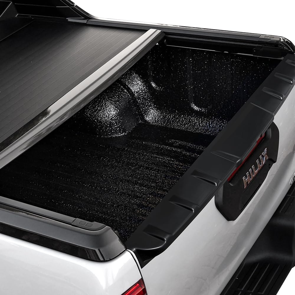 Spoiler Protector de Portón Trasero para Toyota Hilux 2021-2026 (Invincible GR Sport) Cubierta Superior de Caja Alerón Trasero ABS Premium para Pintar - Negro Mate