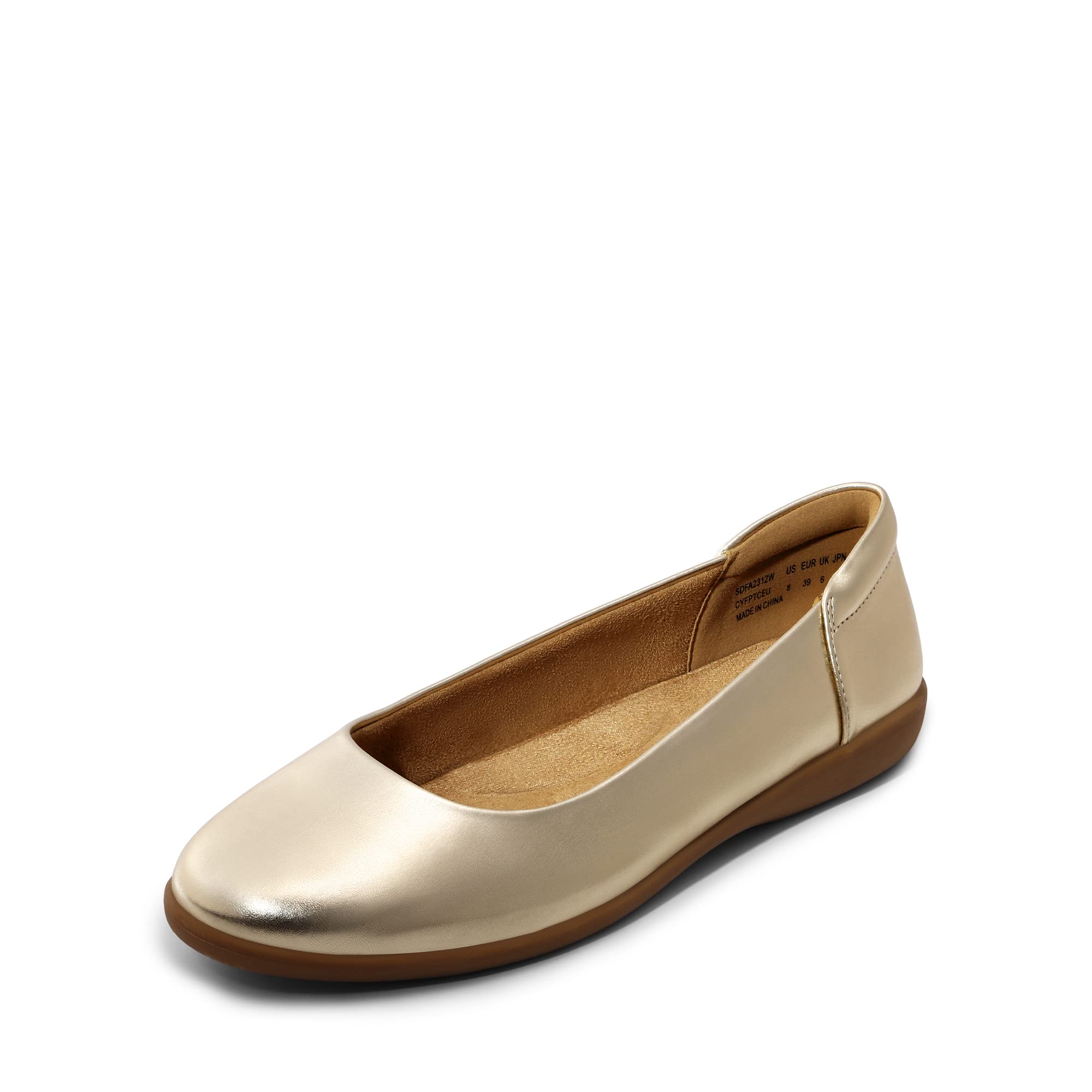 DREAM PAIRS Bilarinas Mujer Zapatos Comodos Planos con Plantilla Acolchada Clasico Suela Antideslizante